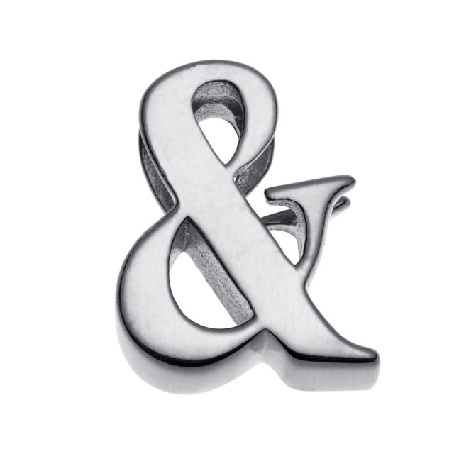 Initially Yours Sterling Silver Initial Charm - Ampersand
